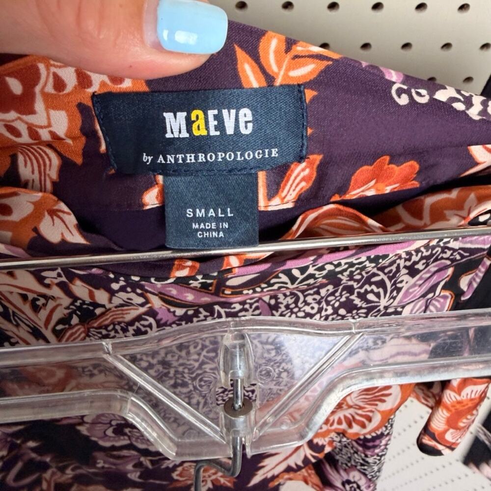 Maeve Wrap Midi Skirt Purple Satin Flowy Tiered Ruffle S Boho Anthropologie - Picture 3 of 6